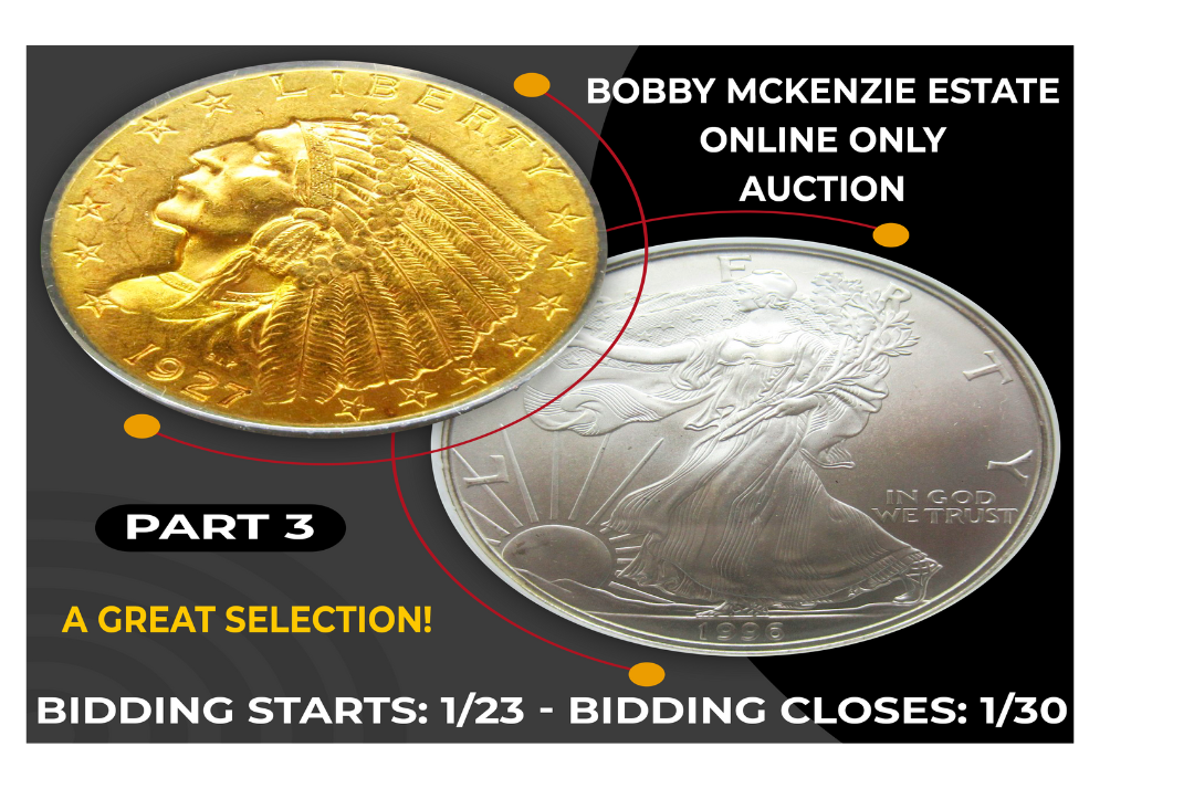 Part Of Bobby Mckenzie Estate Coin Collection Auction Bidding Ends