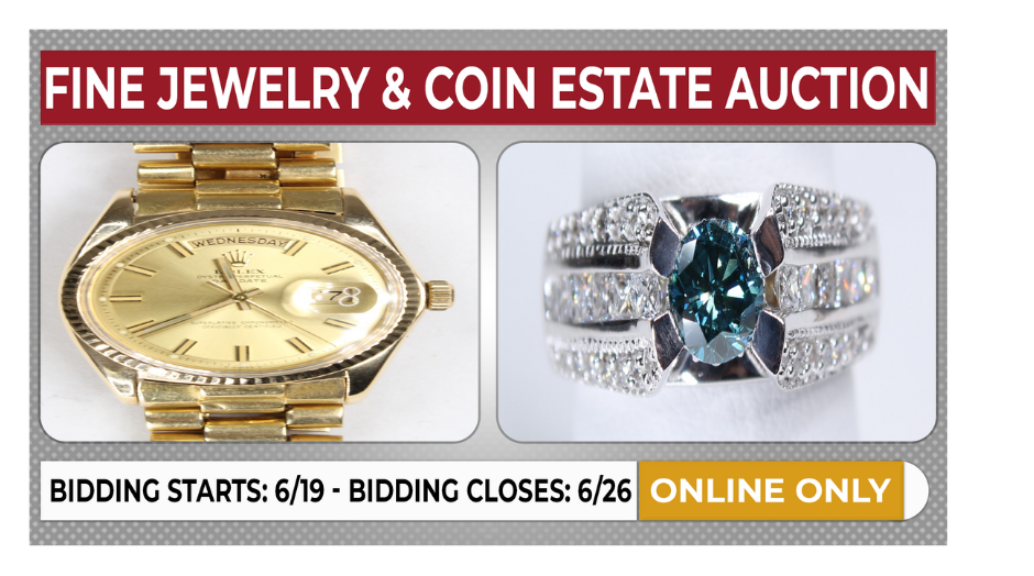 Fine Jewelry Coin Online Estate Auction Bidding Ends Tonight